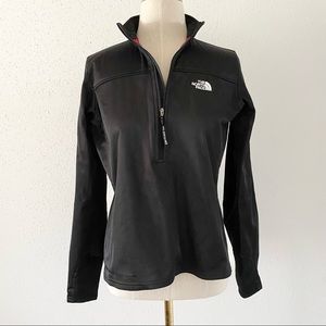 THE NORTH FACE Women's Small Black Windstopper Fleece Lined Half Zip Pullover